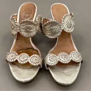 Jack Rogers Luccia Gold Wedge Sandals - Size 9